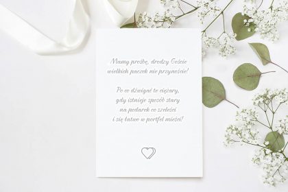 Życzenia ślubne zamiast kwiatów wierszyki