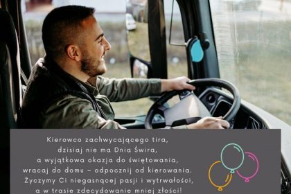 Życzenia urodzinowe dla kierowcy